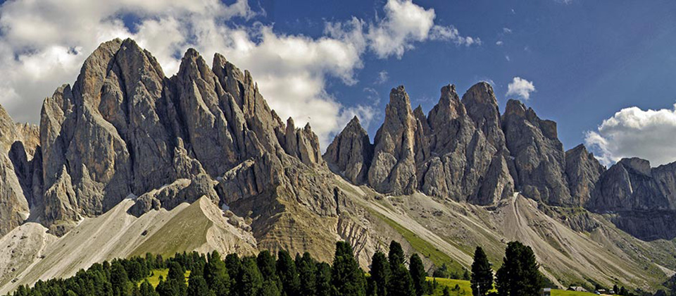 Beautiful peaks of the Seiser Alm mountains in South Tyrol