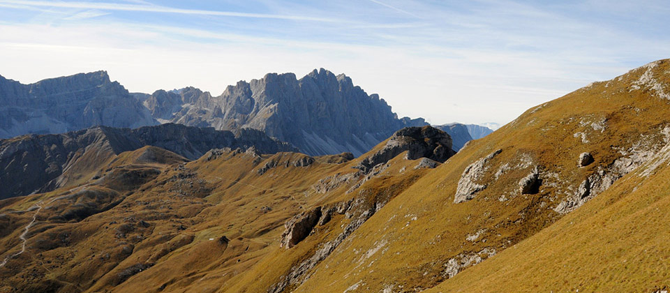 Il gruppo delle Odle visto da Plan de Corones in Valle Aurina